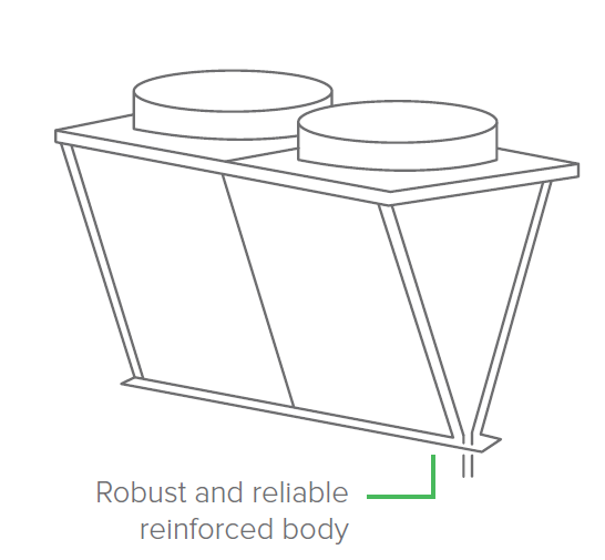  V-shaped condenser