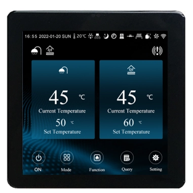 Control panel for BeeThermic series monoblock heat pumps.