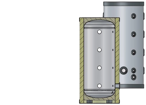 Diagram of buffer tank showcasing energy optimization.
