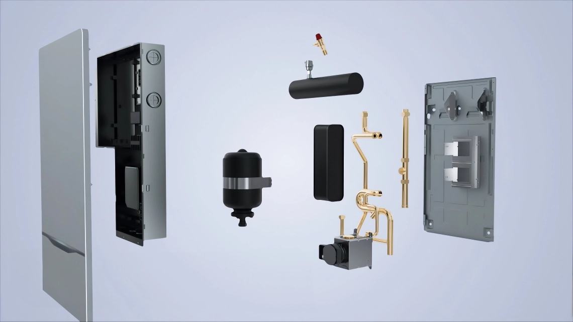 A detailed view of the control functions for a heat pump system.