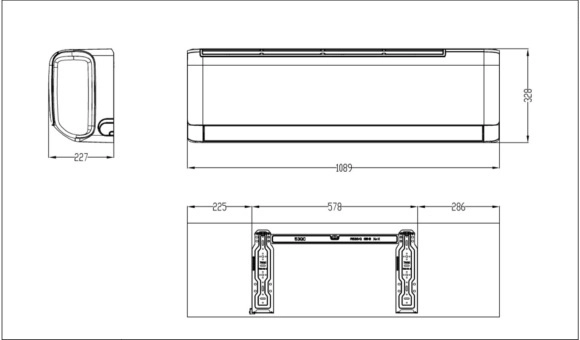 Wall-mounted fan coil units MHW Q Overall dimensions 2