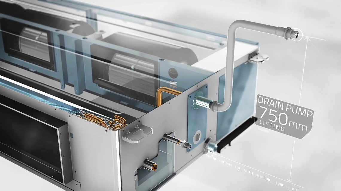 Medium ESP duct system in operational setup.