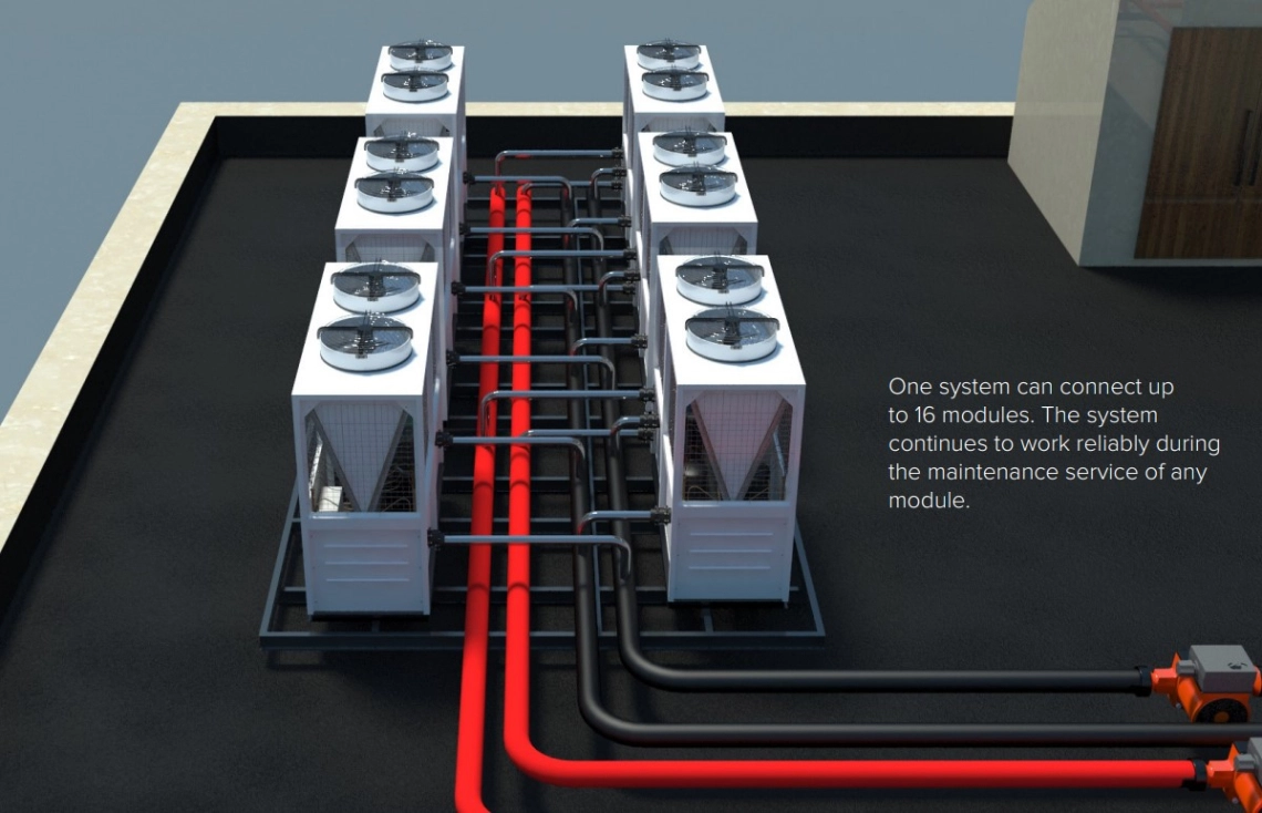 Modular heat pump MCU-YHR offering exceptional efficiency.