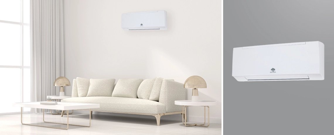 Wall-mounted fan coil unit for efficient air control.