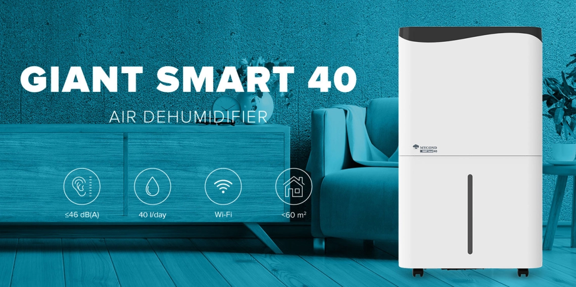 Giant Smart series dehumidifier for residential spaces.