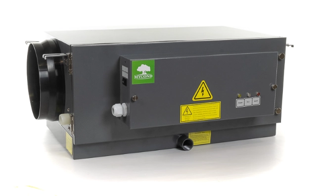 Close-up of the MHDM-D series air humidifier emphasizing its high-efficiency operation.
