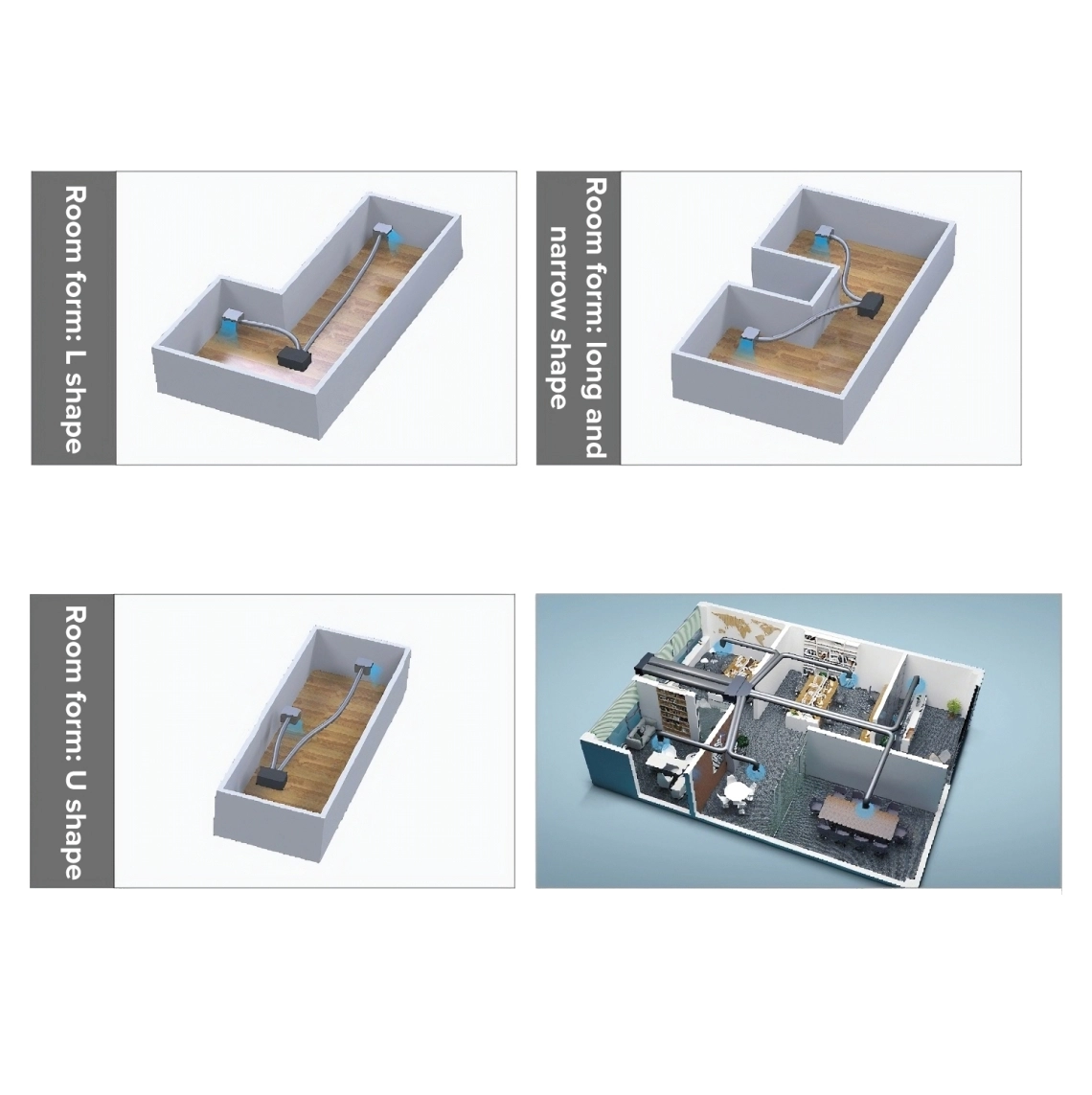 Duct system showcasing flexibility and control for efficient air distribution.
