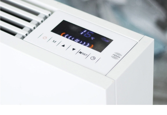 MyCon Silent Sleek floor-standing fan coil unit for efficient and quiet air conditioning.
