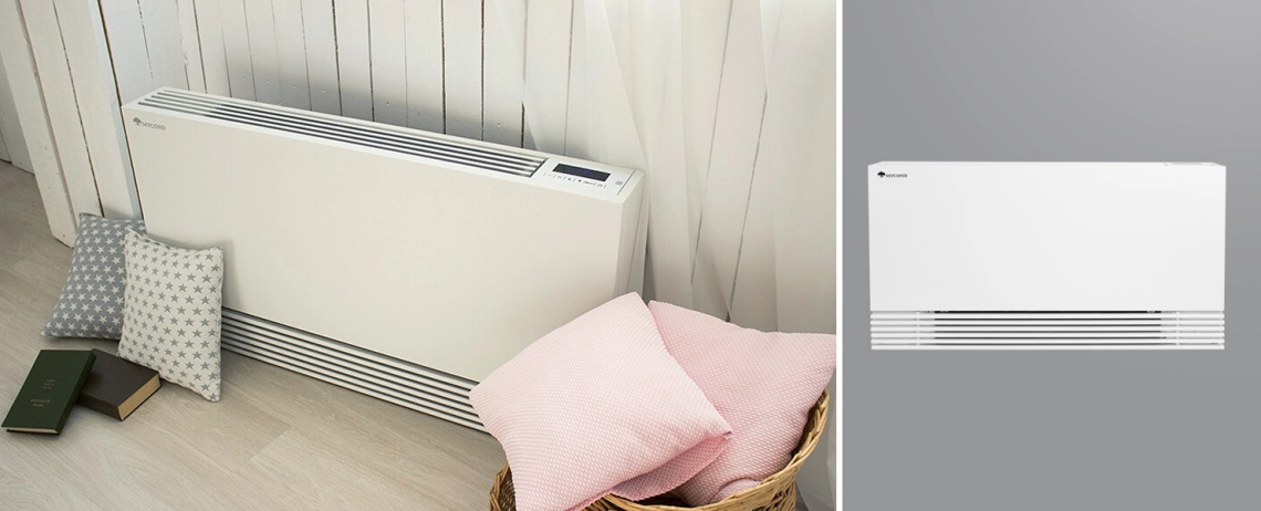 MyCon Silent Ultra-slim floor-standing fan coil unit with BLDC motor for efficient air conditioning.