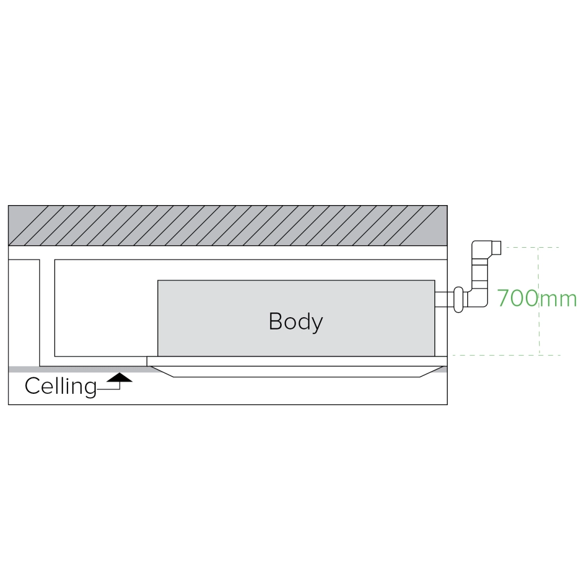 MyCond 4-way cassette (840*840), housing installation depth 700mm