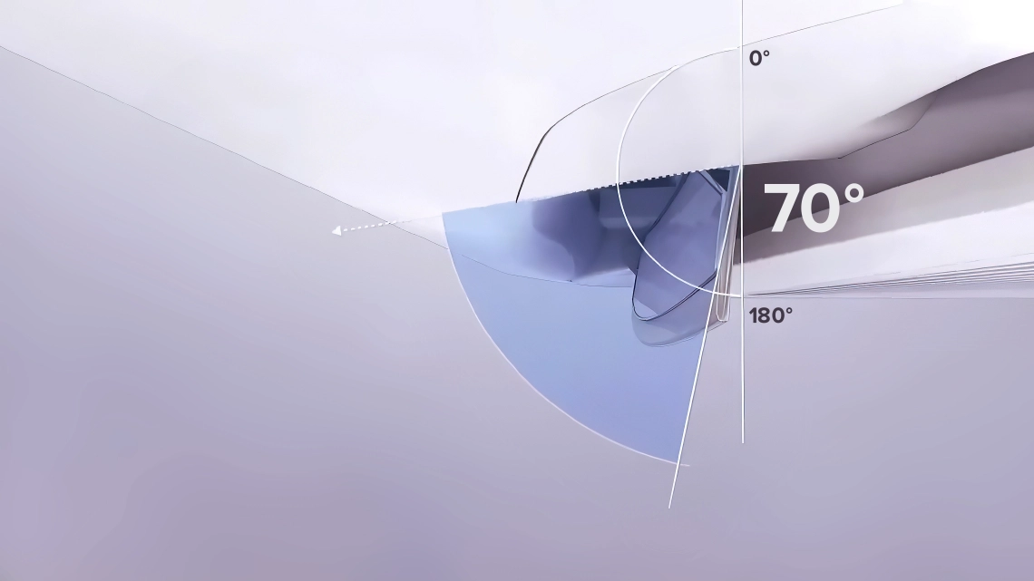 Stylish and efficient round-way cassette for optimal air distribution.