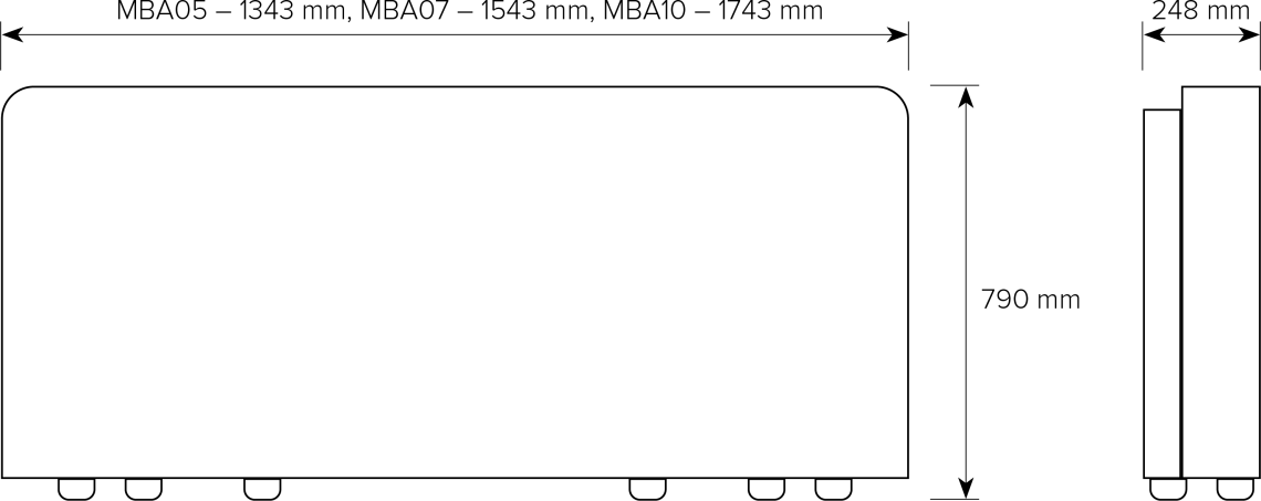 MyCond MBA-G overall dimensions