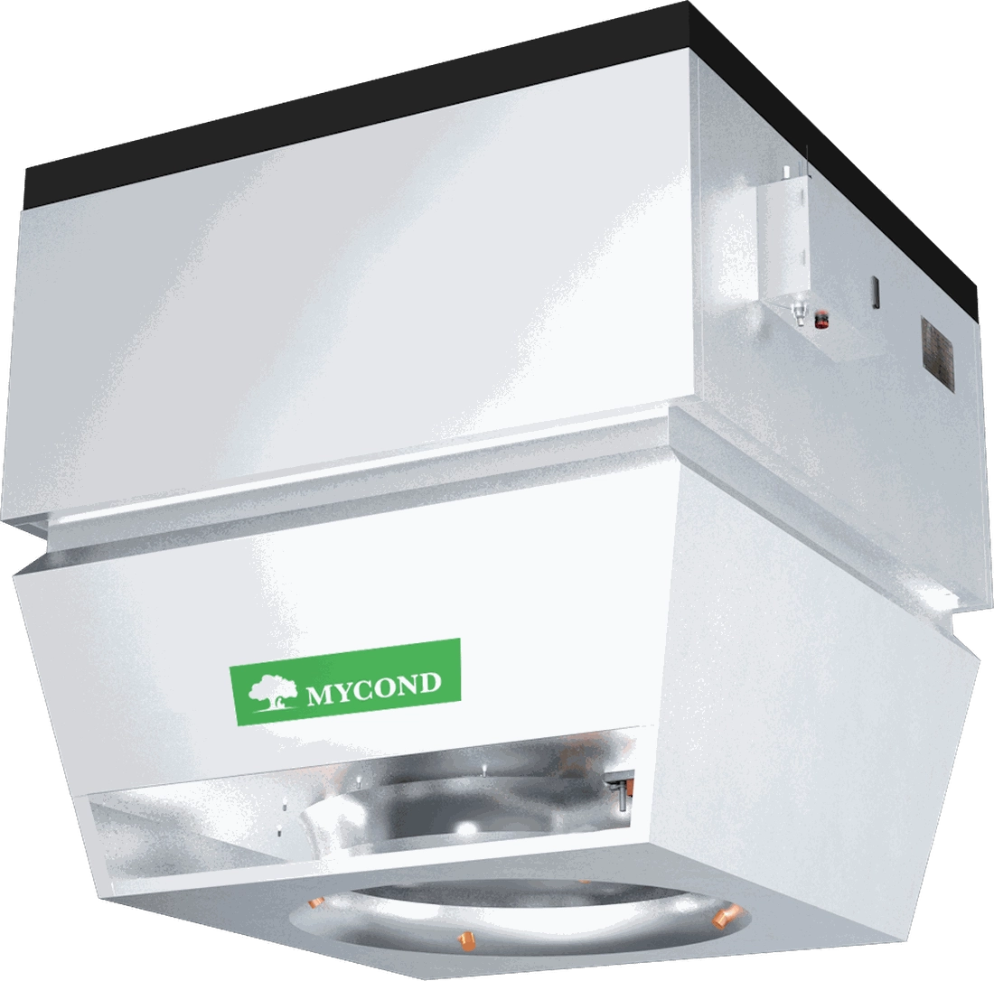 Mycond OXA-HD unit with water coil and high pressure humidification nozzles