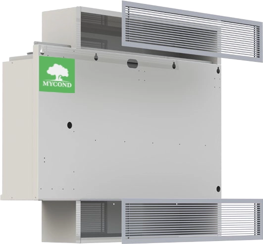 Dehumidifier with advanced control system for pool areas.