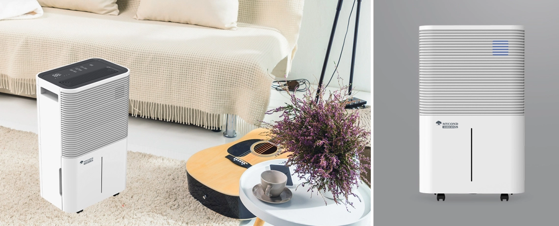 Roomer Hepa 25 dehumidifier with Wi-Fi control and eco-friendly R290 refrigerant for efficient air purification and humidity control.