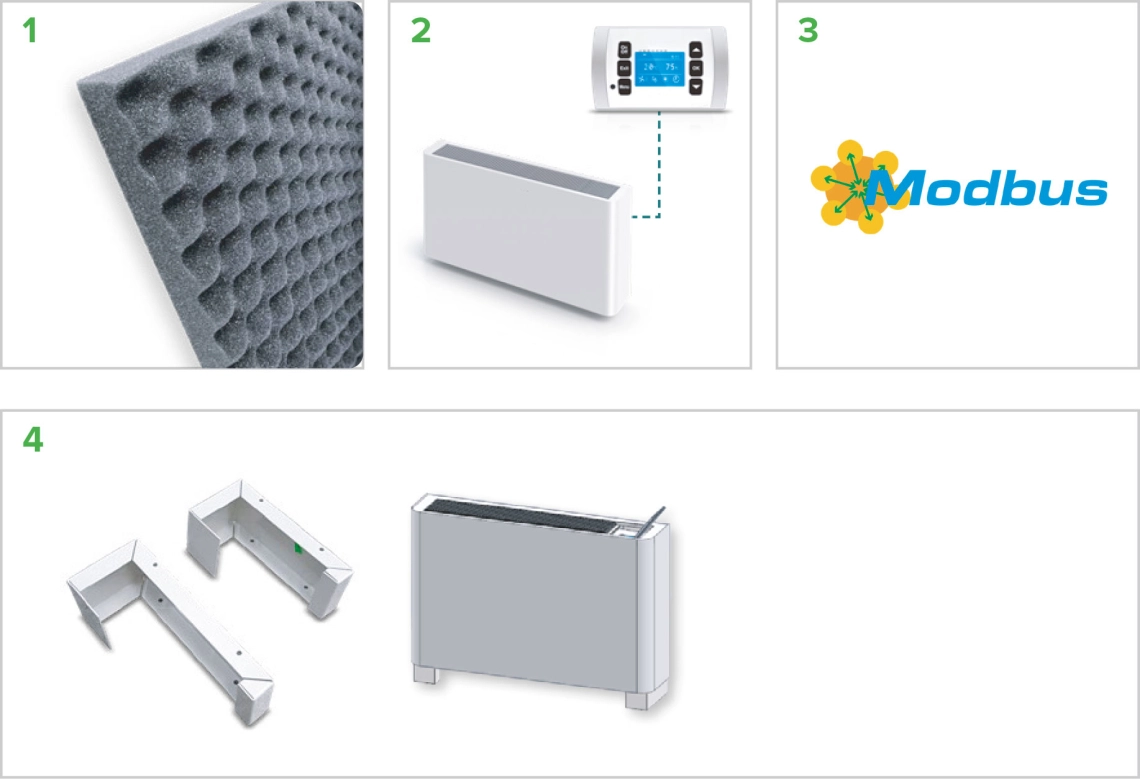 Diagram showing design options for swimming pool dehumidification systems.