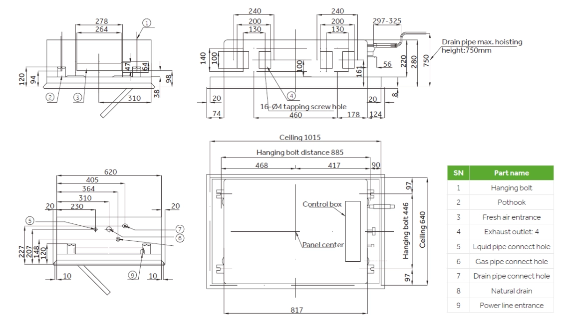Thin cassette unit design highlighting compact dimensions and easy installation features.