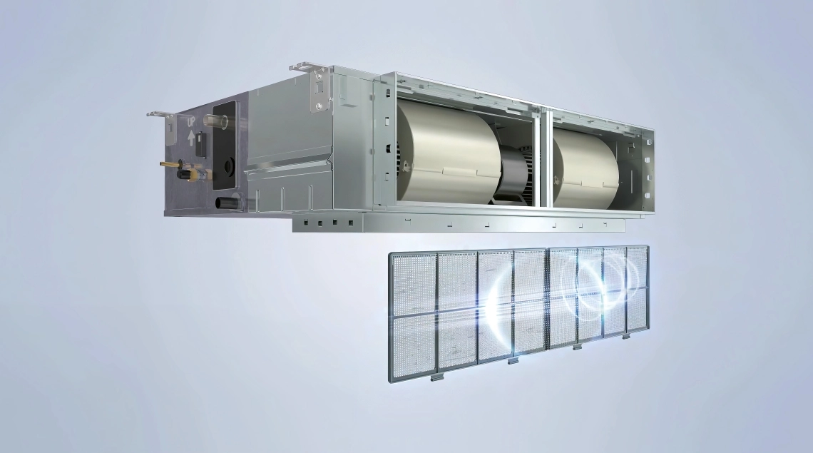 Modern ventilation system enhancing indoor air quality.