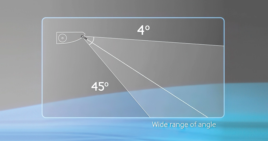 Ceiling-mounted air conditioning unit with multiple installation options.