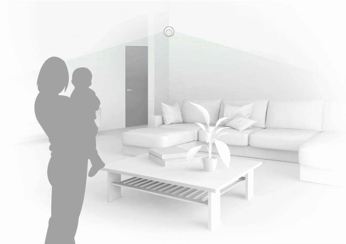 Smart Zigbee PIR motion sensor for automated home systems.