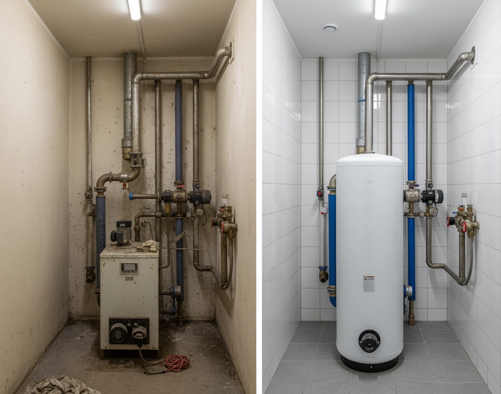 Renovation of old heating system with Mycond BeeEco heat pump