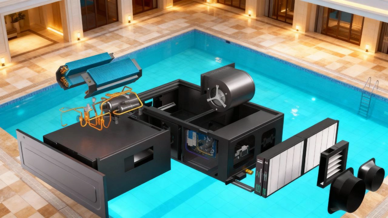 Channel dehumidifier for pools with humidity control - Mycond MSHAC