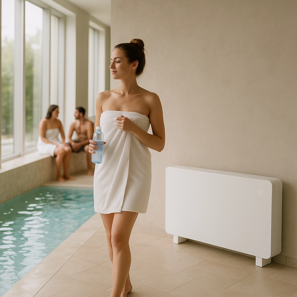 Energy-efficient air dehumidifier for pool with low noise Mycond MBA-G