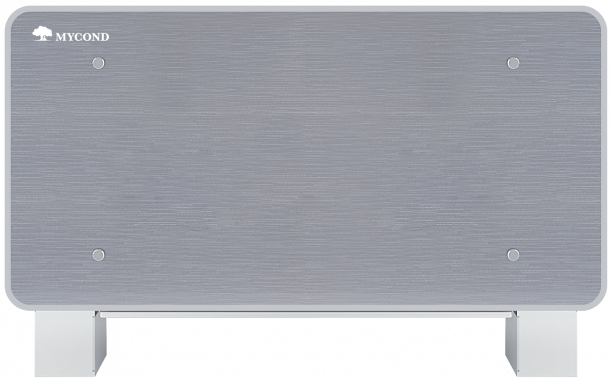 Designer floor-standing fan coil units Silver Glass series