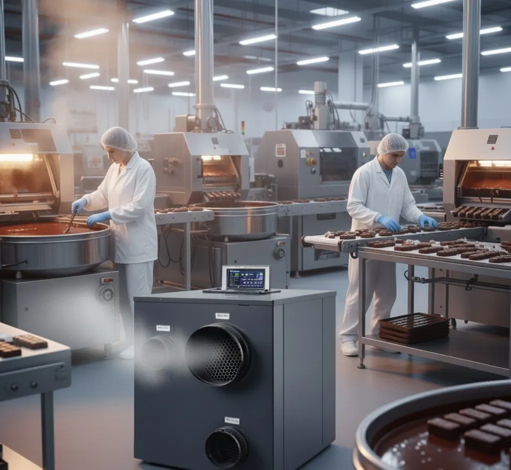 Calculation of heat load from desiccant dehumidifiers: methodology for analyzing and compensating the impact on the cooling system